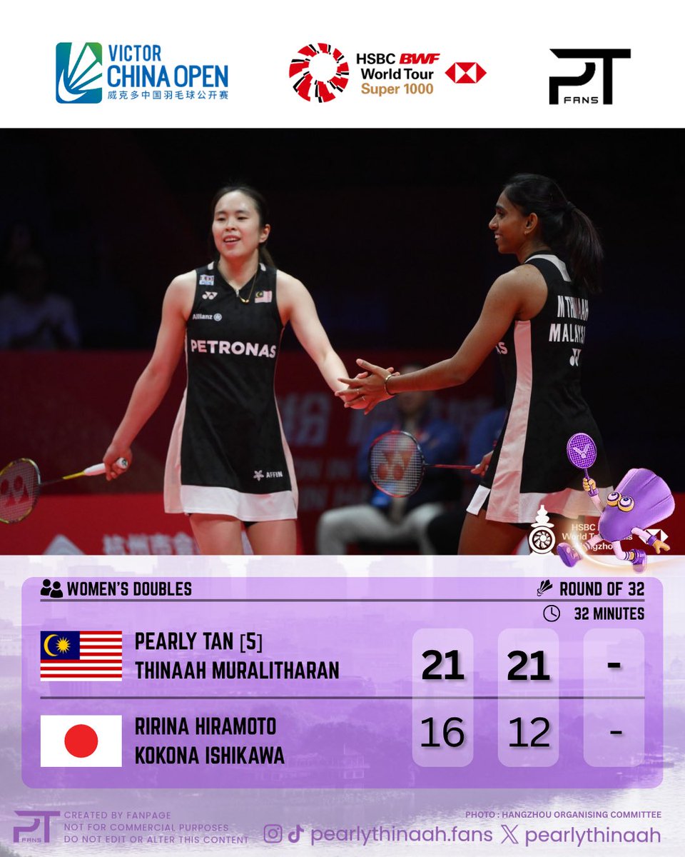 pearlythinaah's tweet photo. Pearly-Thinaah came in full force today, delivering a stellar performance filled with skill ✨️ 

📸 Hangzhou Organising Committee

.

⚠️ Do not copy, reupload or re-edit.
⚠️ Fanpage use only. Not for commercial purposes. https://t.co/fDpUVbMS5r
