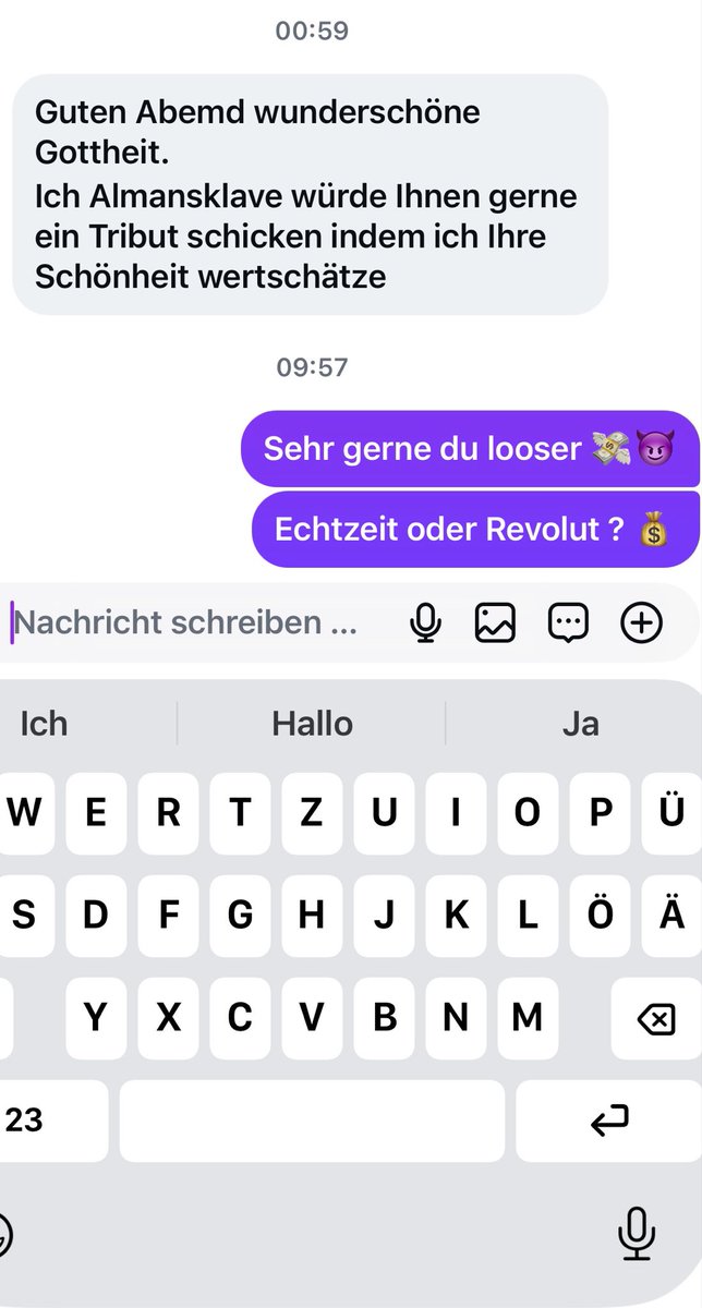 Boss_Chefin1's tweet photo. Die einzigen dm‘s, die eine Göttin beantwortet. 💰🔥 https://t.co/XyGeENIrh1