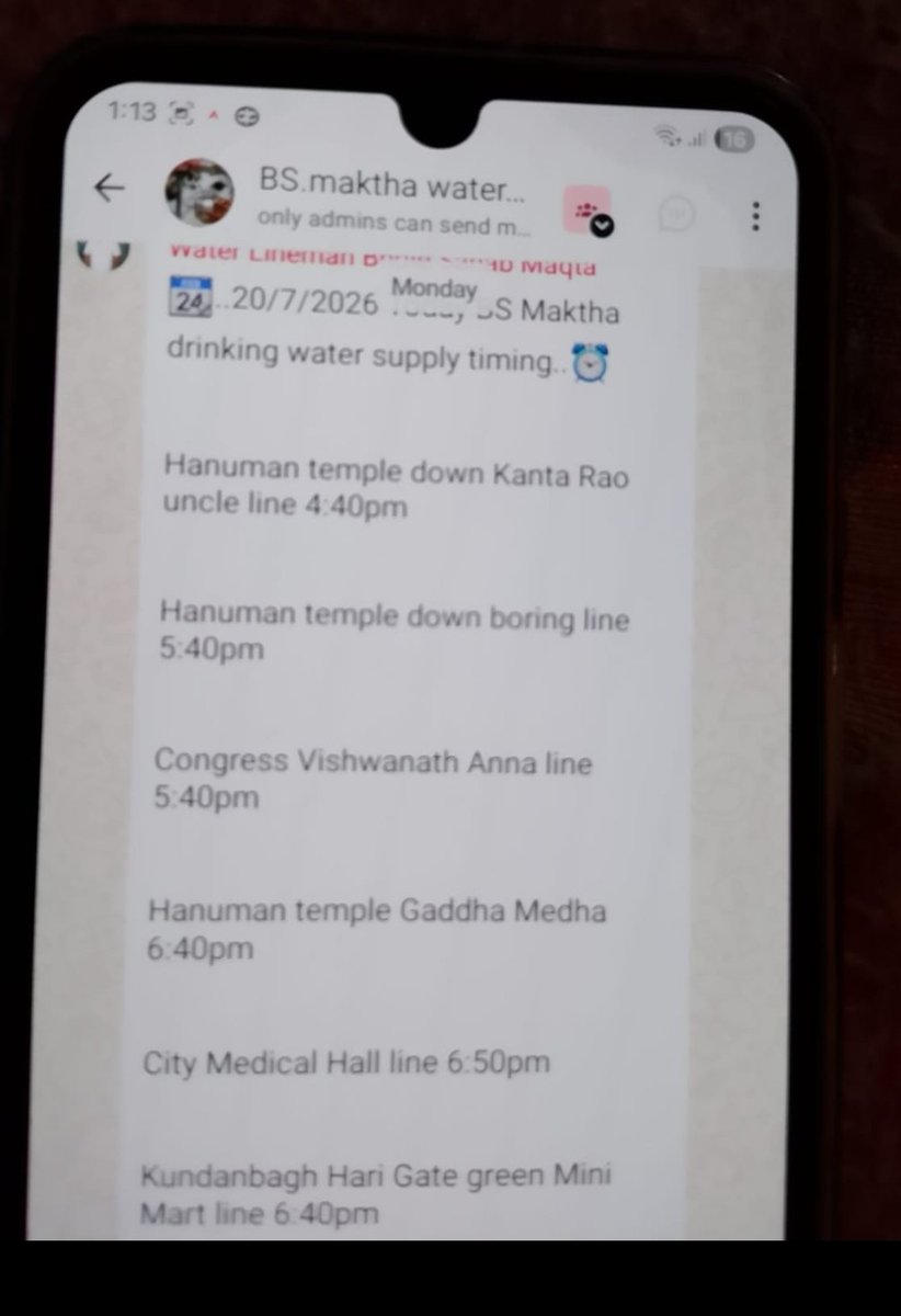 UD95131533's tweet photo. @HMWSSBOnline @hmwssbdop @Hmwssbdgmsomgud Uncertainty. Kindly ensure regular water supply and hold the concerned officials accountable 
#HMWSSB #Hyderabad #WaterCrisis #Publicservice #Accountability https://t.co/h23Sg7HSp8