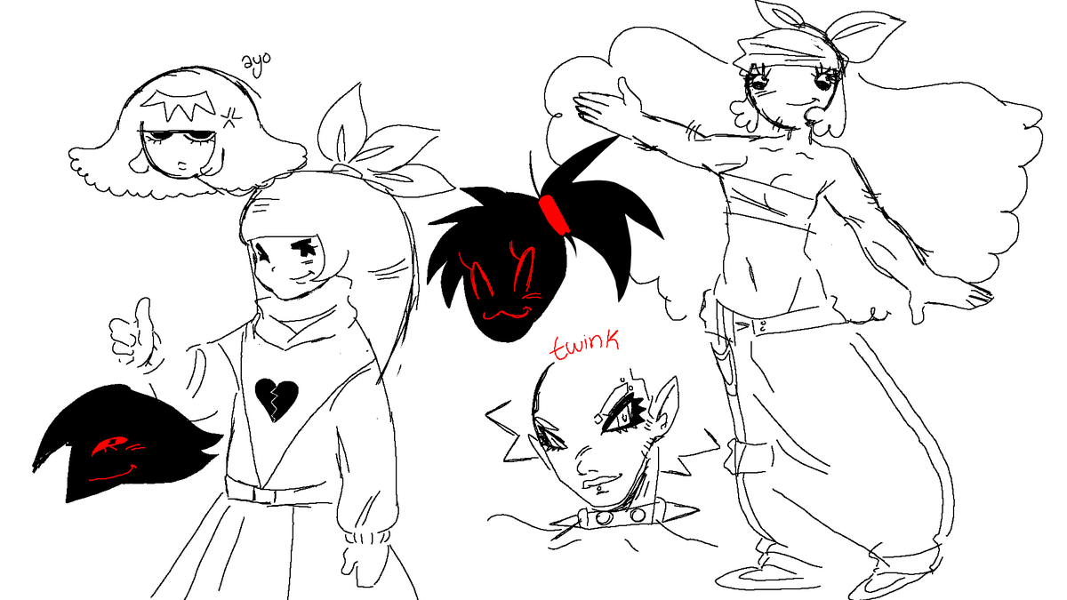 PurrsciIIa's tweet photo. @doran_san I love your characters I decided to draw some bc I can't sleep OK ;-: Anyways hi #sevyn #madi #ayo https://t.co/DeeIDzqONR