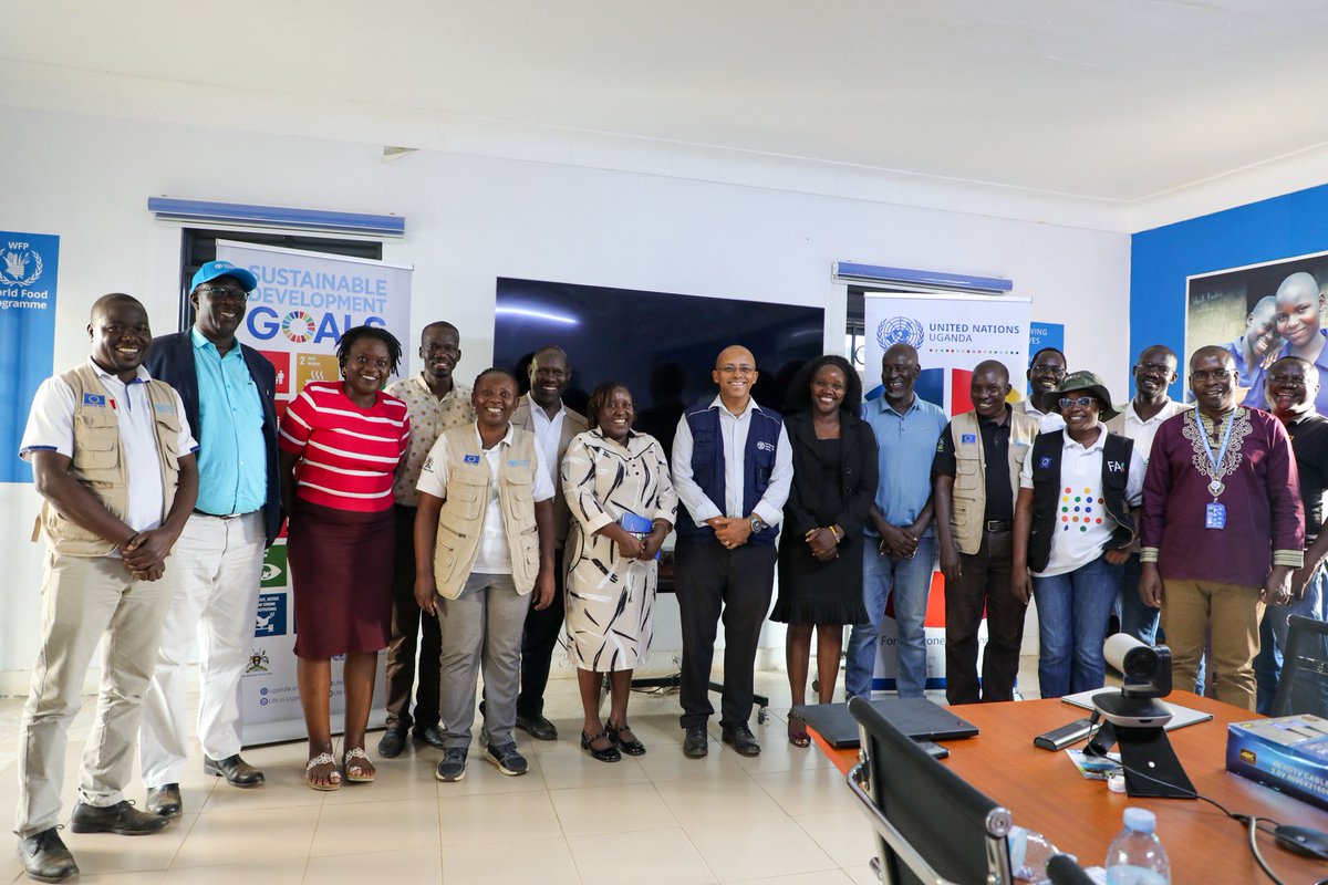 FAOUganda's tweet photo. 4/6 Addressing drought and hunger in Karamoja requires coordinated action. 

@EzanaKg met @UNinUganda Area Coordinators to discuss strengthening the #OneUN approach, supporting @GovUganda drought response efforts while advancing sustainable solutions to chronic #foodinsecurity. https://t.co/zmwA9HvqjK