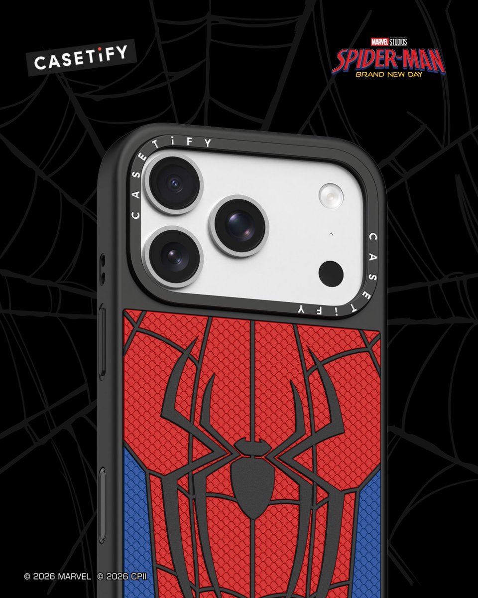 fullress's tweet photo. CASETiFY × Spider-Man: Brand New Day コラボコレクションが2026年 7/22 発売 (ケースティファイ スパイダーマン)

・オンラインにて発売開始

https://t.co/bU8vnOkoJ6 https://t.co/VontFaa2U4