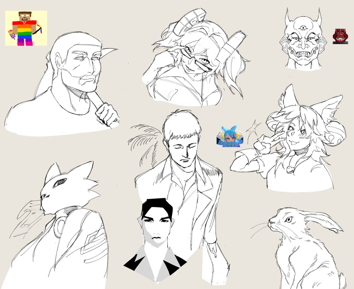 wgwiredgoods's tweet photo. Various requested sketches https://t.co/9EG9O4f1JB