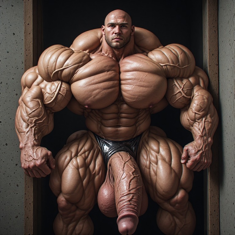thehuuuge's tweet photo. When you're too big to hide everything about you. #hypermuscle #aimuscle #aiart #hugemuscle #hugebulge https://t.co/1ohhl5dt5j