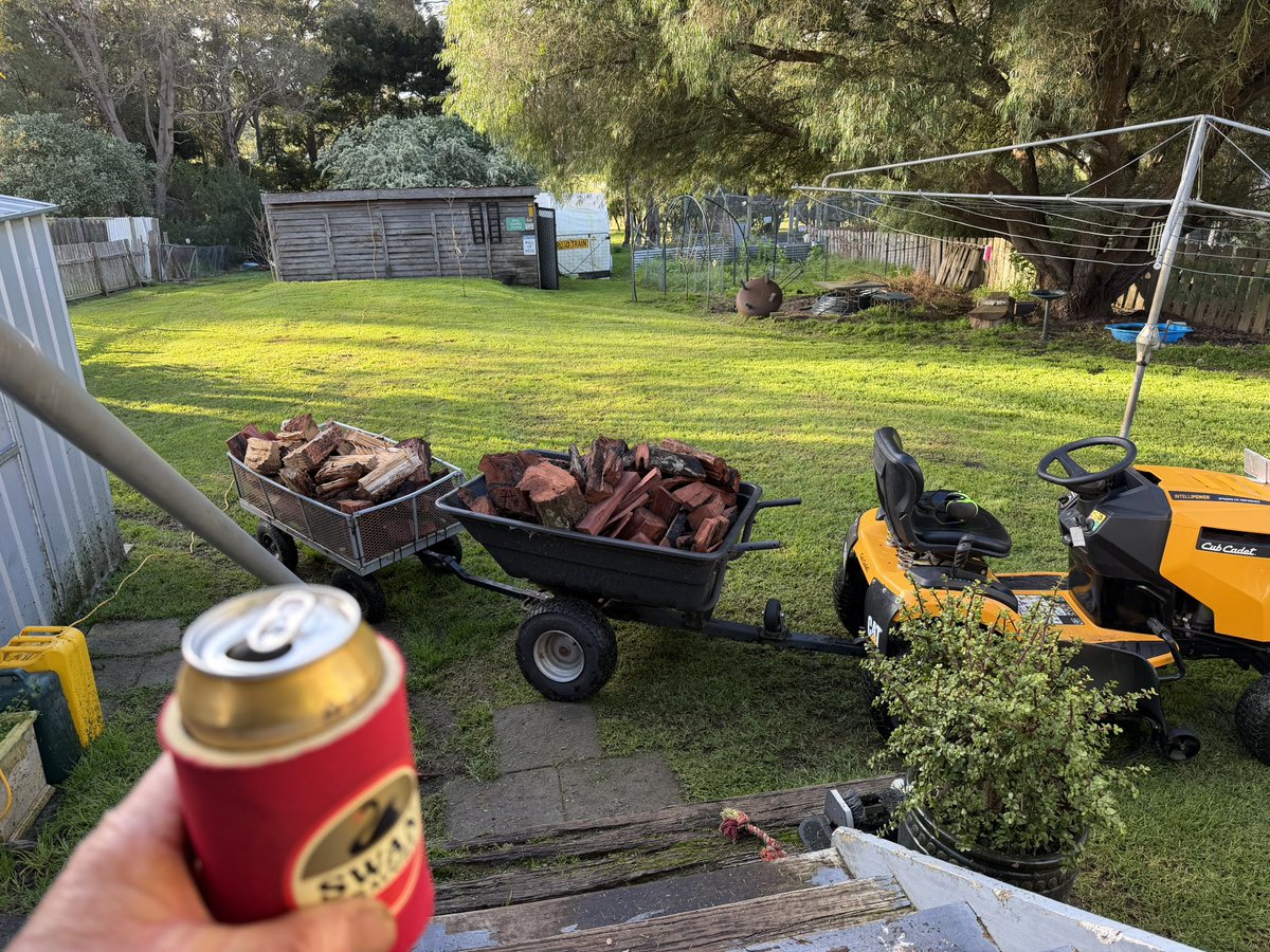twocrowsdown's tweet photo. Rehydrating before I stack it the woodshed. https://t.co/SD6iher0cB