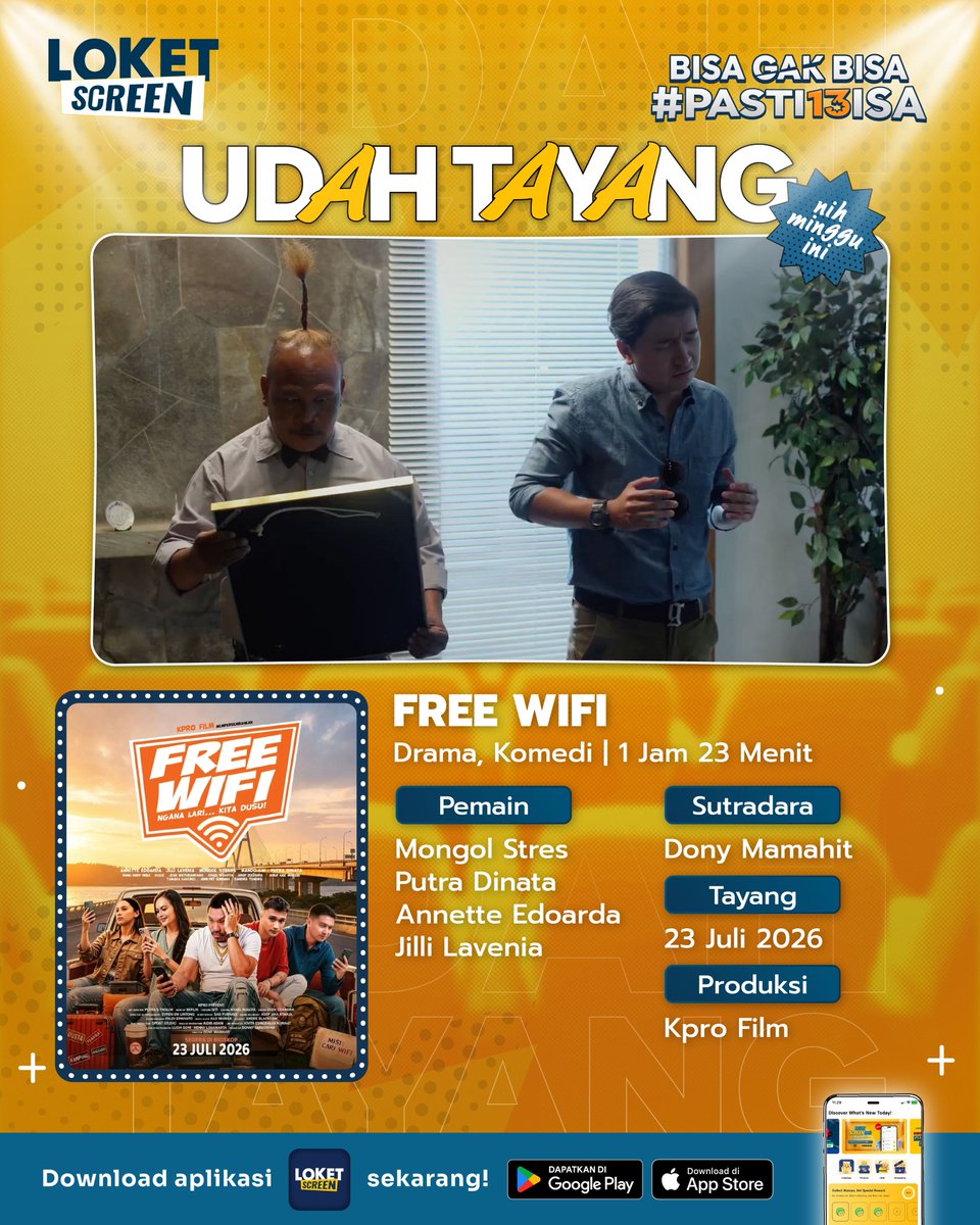 loketscreen's tweet photo. Tonton sekarang, banyak promo yang nungguin ๐ธ Klik link https://t.co/5379Fcdiuz langsung!
#LOKETScreen #NowSCREENing #UdahTayangNihMingguIni
โ
Kumpulin Nema Stamps dan dapetin tiket nonton gratis. Beli tiket nonton film di CGV, KCM, FLIX, dan Samโs Studios gak pake ribet di LOKET Screen. Download aplikasinya sekarang, klik link di bio!