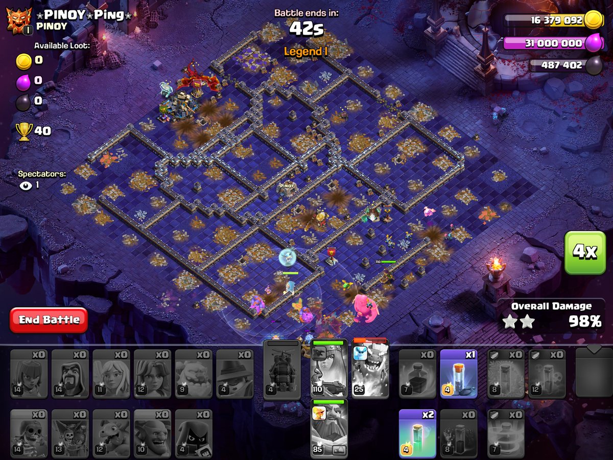 AMINCOC_1's tweet photo. Guys don’t forget to complete ur heroes upgrades, I forgot my king☠️🫣 the unlimited heroes is over.

#legendsleague
#clashofclans https://t.co/jTwoSwP1Te