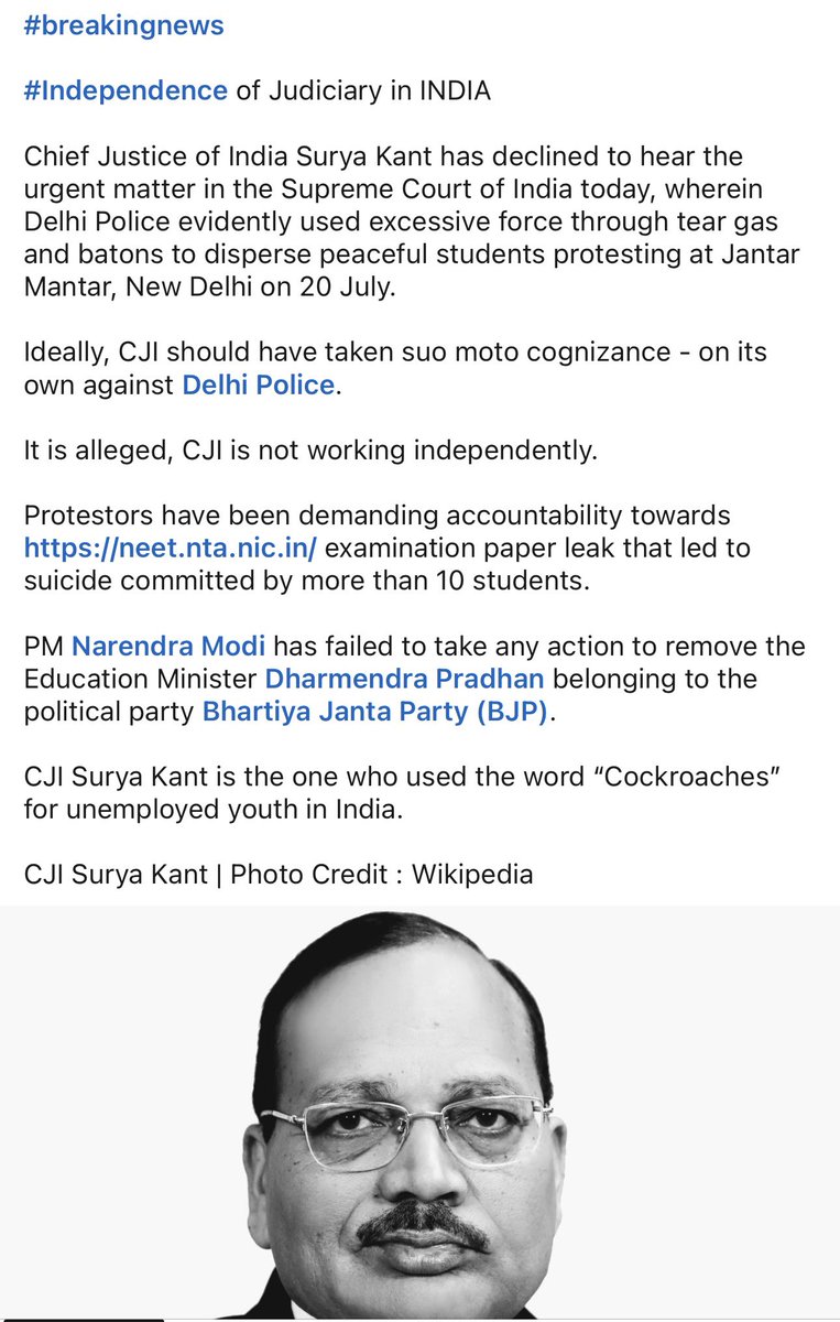 vineetmalik1's tweet photo. @indSupremeCourt @narendramodi @PMOIndia @pbhushan1 @IJRranking @DelhiPolice @hrw @Avaaz https://t.co/hZdM1k7efp