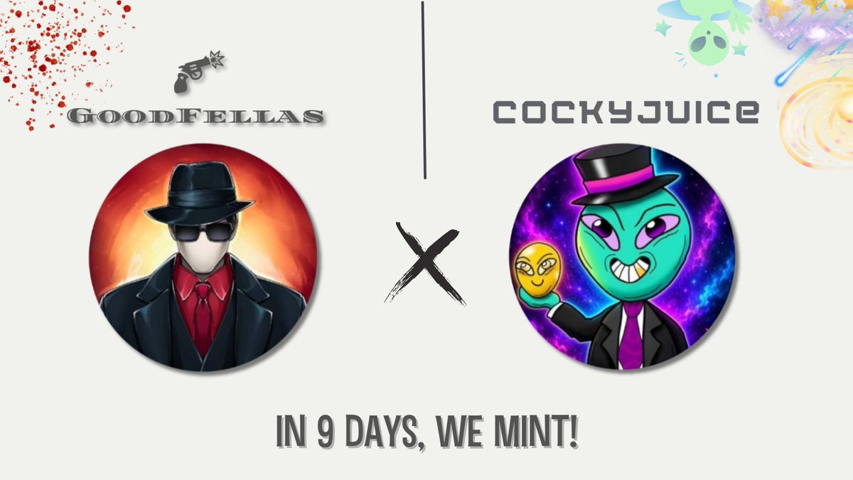 GoodFellasNFT's tweet photo. 9 days until the alien lands 👽

We are only 9 days away from minting the very first @AlienBuddyBuds  piece by @cockyjuiceABBs  into our Artist Incubator Art Gallery.

This piece is giving us serious Goodfellas gangster vibes. 

If you want a chance to own one of only 21 limited prints, send us a DM and get yourself on the WL!🚀