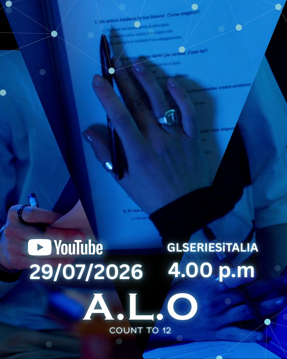 GLSeriesItalia's tweet photo. 40,000+ views on YouTube.
The first teaser for A.L.O., the new Italian Girls Love series by GL SERIES ITALIA, has already caught the attention of thousands of viewers.
Now the second teaser is coming.

📅 July 29
🕓 4:00 PM CET
▶️ YouTube: GL SERIES ITALIA 
https://t.co/LmWoYbGMPv

New clues. New mysteries. New theories.

Have you watched the first teaser yet? What do you think is hidden behind A.L.O.? 👀

#alotheseries