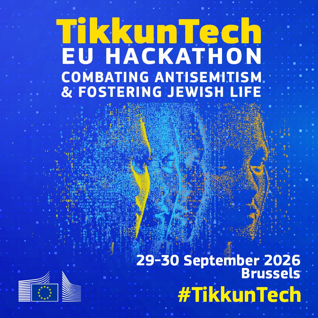 EUAntisemitism's tweet photo. ❓You did not apply yet to join the 🇪🇺 #Hackathon on Combating Antisemitism and Fostering Jewish Life?

⏰No worries - new deadline: 28 July 2026 (priority technical profile) 

More about  #TikkunTech &amp; how to apply here👇:  

ℹ️https://t.co/MOIvtQvE8a

✍️https://t.co/ix26SOOx4Z https://t.co/lNYLRa0utz