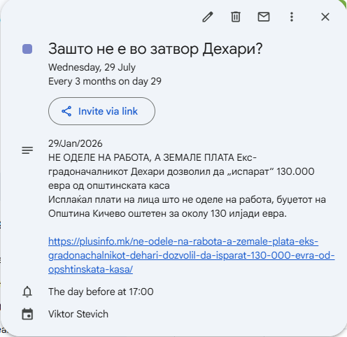 Viktor_Stevich's tweet photo. 6 месеца поминаа.
Зашто гадов не е во затвор?
Зашто ниеден криминалец не е во затвор?
А, племе?
А?
Зашто ниедна битанга криминогена не е во затвор? https://t.co/Gy4OkBJ0cV