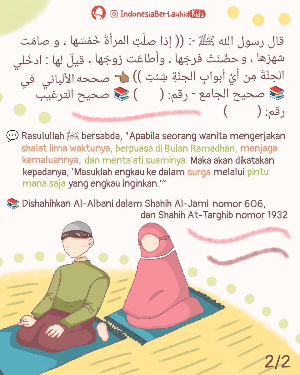 indonesiatauhid's tweet photo. Kemuliaan tidak selalu terlihat oleh manusia, namun selalu bernilai di sisi Allah.

Menjaga shalat, berpuasa Ramadhan, menjaga kehormatan diri, dan menjalankan kewajiban dalam rumah tangga adalah amalan yang sangat agung.

Simak Selengkapnya:
https://t.co/mBkq1F0jte https://t.co/cSMTWasEAH
