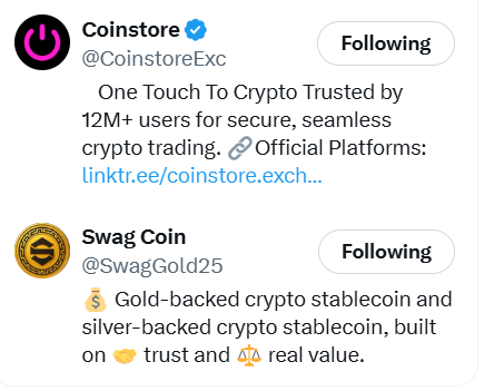 Nipol9_173's tweet photo. @CoinstoreExc @SwagGold25 Thank you @CoinstoreExc team for the rewards Grateful 🙏🎉✨❤️

My pick: Path A ✅

@Rosario889977  
@RanA30777 
@33KupER777 

 Good luck! #Coinstore #SWAGUP https://t.co/ReVo6l78w5