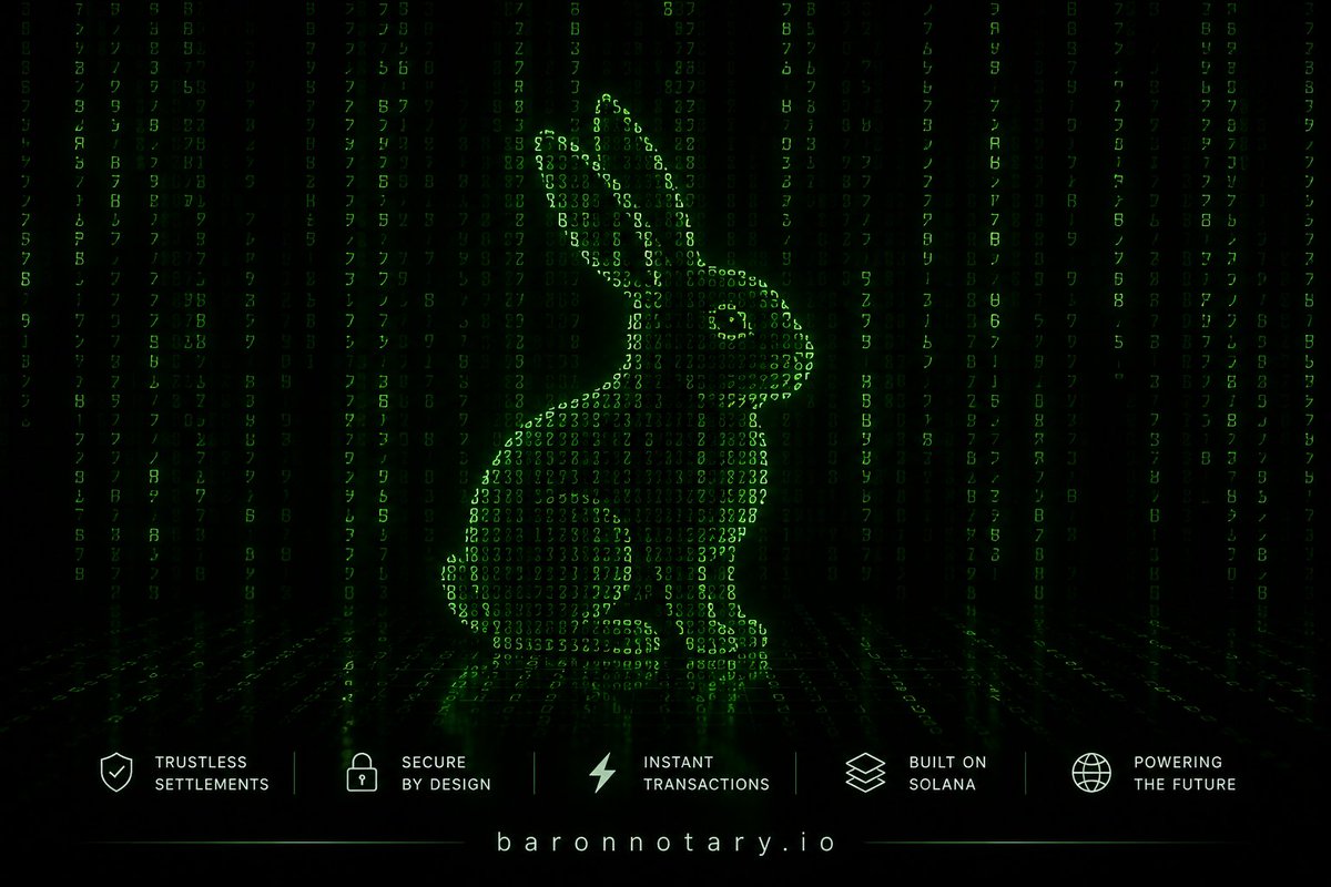 BaronNotary's tweet photo. Trust isn't claimed.

It's engineered.
#BNOT #Solana #Web3 #Blockchain #Crypto #BuildInPublic #baronnotary https://t.co/jHSKeepnNZ