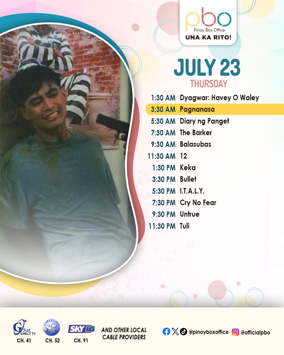 PinoyBoxOffice's tweet photo. Mabibighani siya sa ganda ng isang dalaga.

Nood na ng 𝗣𝗮𝗴𝗻𝗮𝗻𝗮𝘀𝗮 bukas nang 3:30 AM sa PBO. 

Bisitahin ang aming website: https://t.co/hvXbVU0nBt #PBOSchedule #PinoyBoxOffice #UnaKaRito https://t.co/BGx2tghNB5