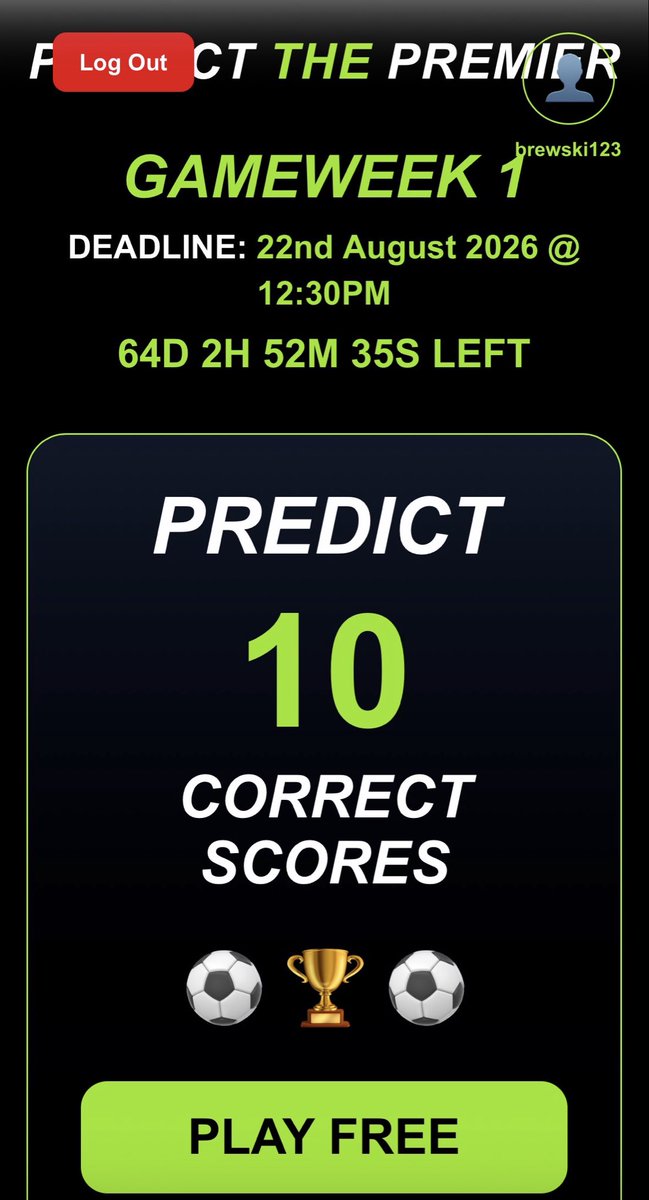 Predict10Scores's tweet photo. 🚀 Build Update

Current focus:

✅ Mobile optimisation

✅ Testing game mechanics

✅ Improving navigation

Every week Predict The Premier gets a little better.

⚽

#BuildInPublic https://t.co/5qGBUFrDhw