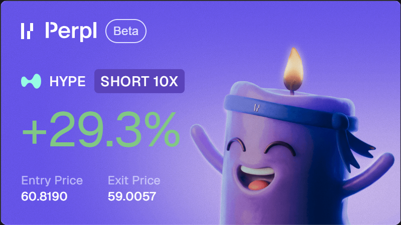 Prinzy25's tweet photo. @perpltrade has one of the best UIs and arguably one of the cheapest fee structures among perp DEXs right now.
The stats have been crazy impressive, with direct support from Monad.

S/O to @_gvan  and the entire team. 🫡

With 2 trading campaigns currently underway, here’s what every trade on Perpl can earn you:

1. Mpoints: Earn a share of the $1M MON-denominated reward pool over a 16-week campaign.

2. Trading Score/Vol lb: Compete in the Monad Card Invitational tournaments for a share of the $100K reward pool and an SBT badge. (28-day campaign)

3. Perpl Points: For the bigger picture. 👀

A referral code isn't mandatory, but using one gives you an instant 5% points boost. 
If you have been trading without a code, you can bind one any time to activate the boost

Use the ref/code here to get started:
https://t.co/zDEeobLLId
code: P6cEnYiQ7EV

NB: I lose trades sometimes too. 😆