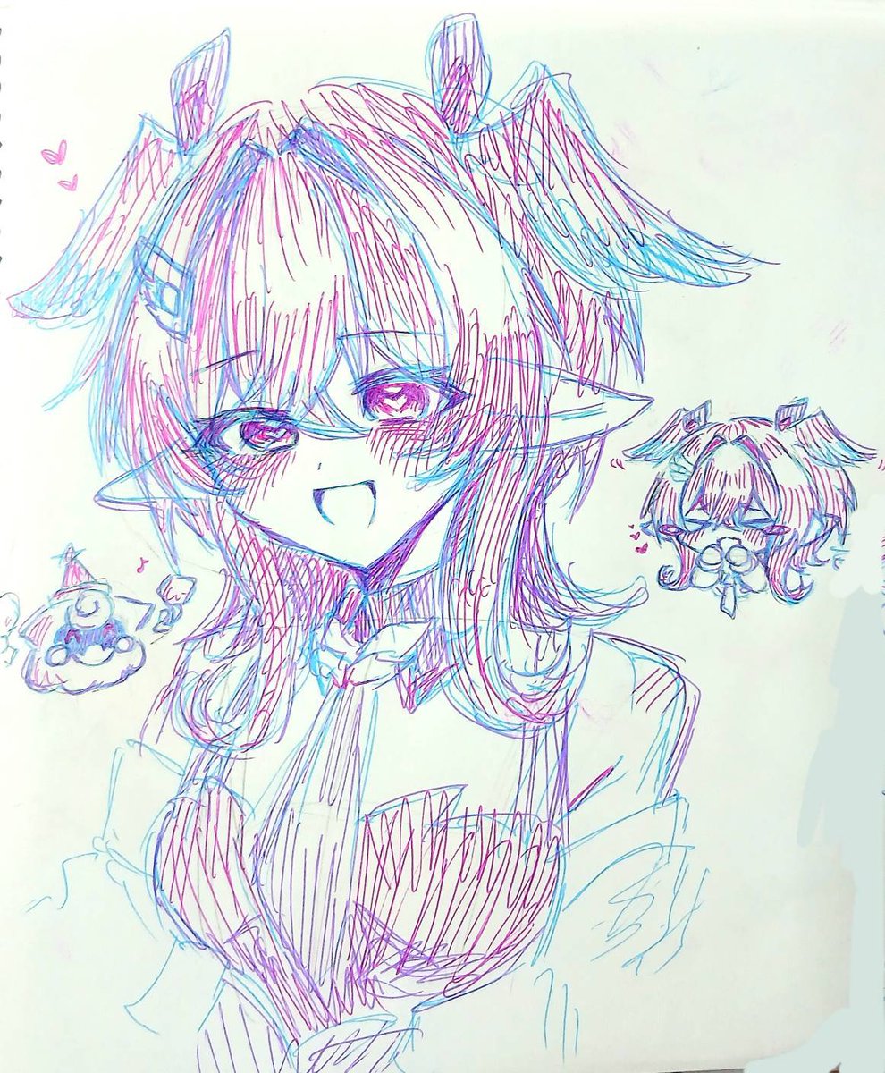 tukiguma28's tweet photo. 落描き　#Linnea #原神 https://t.co/hF61gMc3HU