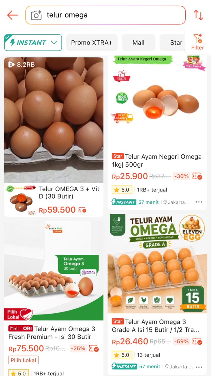 jigdles's tweet photo. borong telur sekarang mah enteeeng bgt yaa 😜 yahh semenjak ada diskon di shopee belanja instant wkwk beli #DagingTelurShopeeInstant1Jam diskon 50% https://t.co/JsmT28L4SN