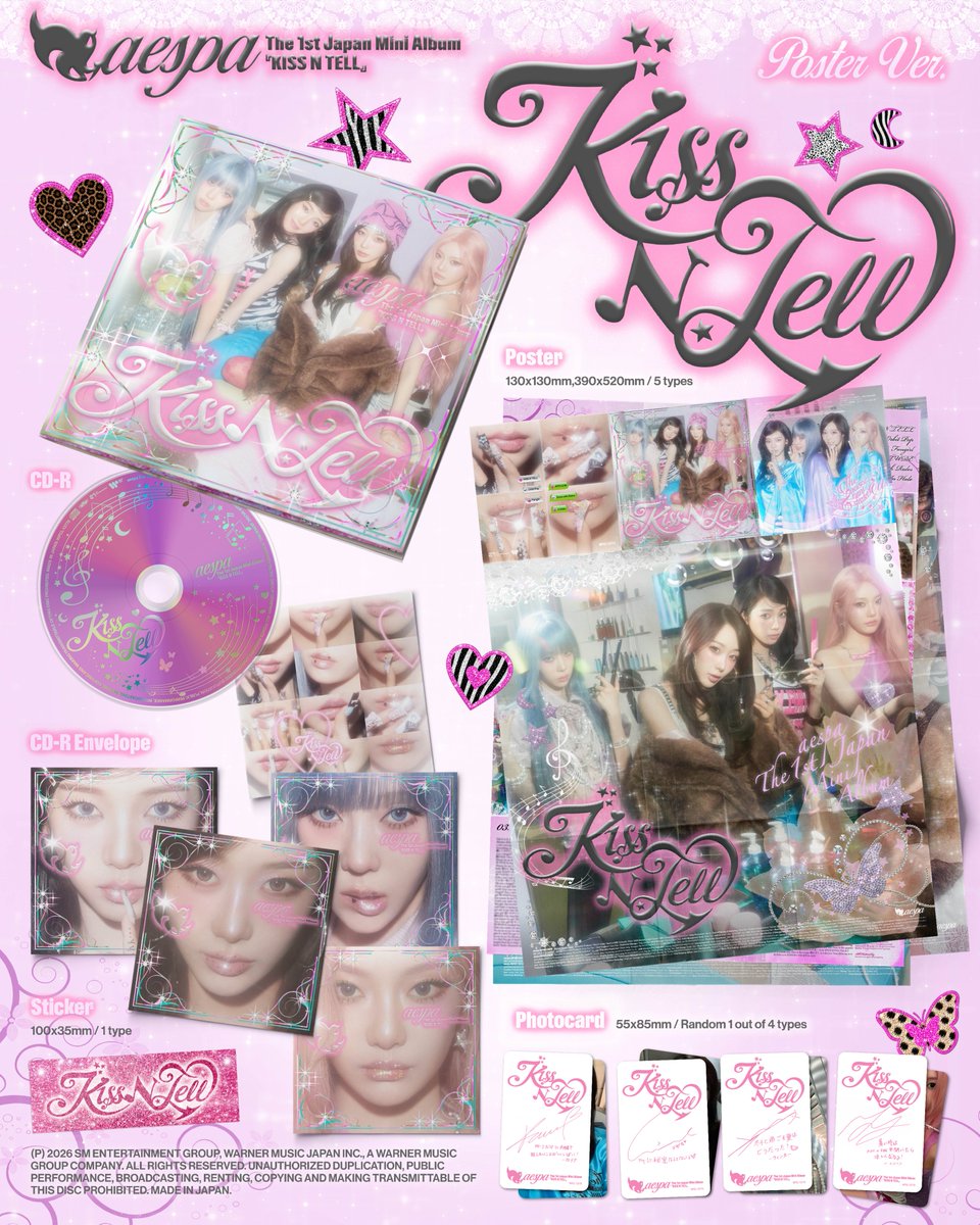 aespaJPofficial's tweet photo. [📢]
7/24発売（7/23店着）
aespa The 1st Japan Mini Album『KISS N TELL』
 
CDチェーン店にてキャンペーン開催！
大型パネル展示、パネル展など、ぜひお近くの店舗へお立ち寄りください💞
 
📣詳細はこちら
https://t.co/qV8akaCaP6
 
#aespa #æspa #에스파 #エスパ
#KISSNTELL #aespaKISSNTELL https://t.co/Ka5NvRplTE
