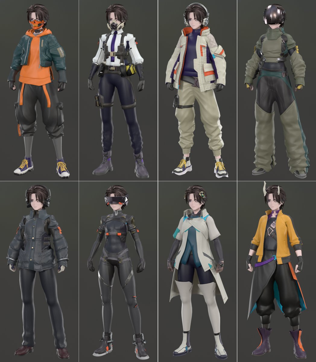 kubotatoshinobu's tweet photo. Unity Asset : P10_Moduar_Humanoid
衣装8着でいったん区切って
男性版同8着のラフモデルを作成。 https://t.co/PGNgjb49MG