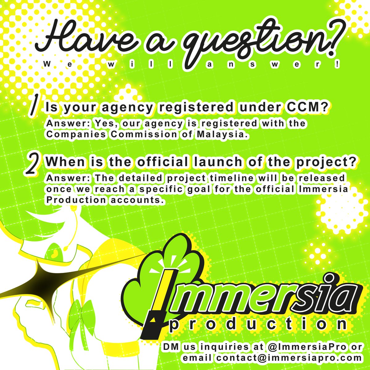 ImmersiaPro's tweet photo. 🌿VTubers, you've got a question about ImmersiaPro?🌿

Is our talent agency legit? Here's our answer!

Leave a follow, retweet, and like to keep an eye on our development🖋️ https://t.co/ctpDe9lmtn