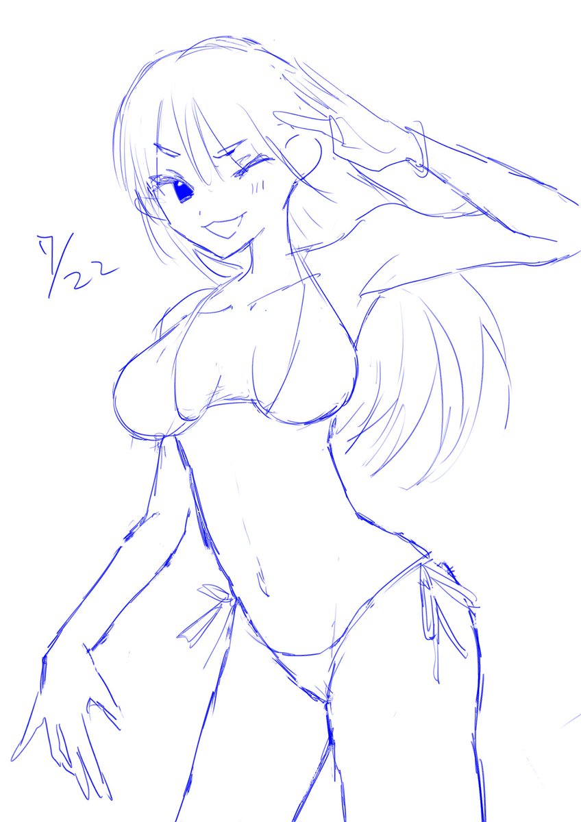 NEKO__KIRIN's tweet photo. 夏なのでなにか上げねばということで、水着を描きました、体わかんねーー https://t.co/kwKyCchltm