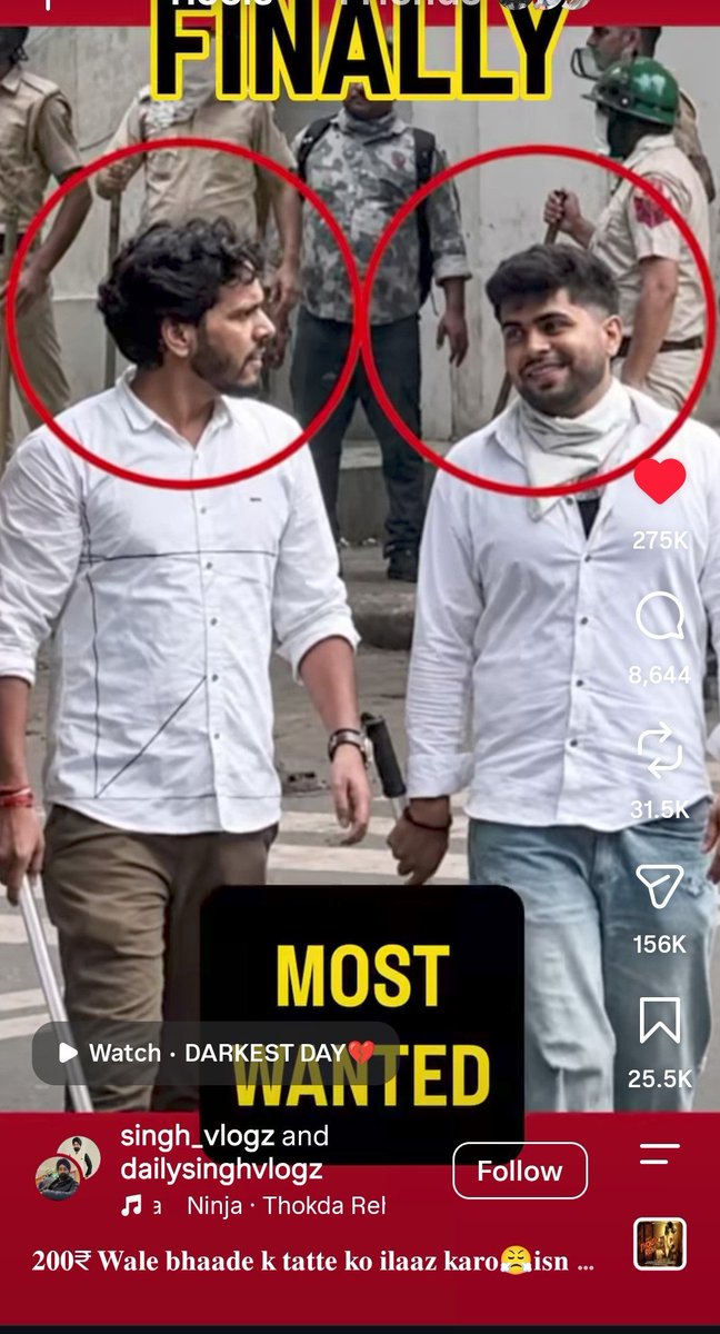 TheRFTeam's tweet photo. एक इंस्टाग्राम यूजर ने दिल्ली जंतर मंतर पर हुड़दंग मचाने वाले हुड़दंगियों की पहचान कर लिया है।।
हम @ghaziabadpolice से आग्रह करते हैं सोशल मीडिया पर वॉयरल हो रही सार्वजनिक जानकारी की पुनः जाँच करें।
अगर जॉच में पाया जाता है कि मुंह में कपड़ा बांध कर छात्रों पर हमला करने वाला व्यक्ति यह दोनों है तो त्वरित कार्रवाई कर हुड़दंगी की गिरफ्तारी सुनस्चित करें।।
धन्यवाद 🙏