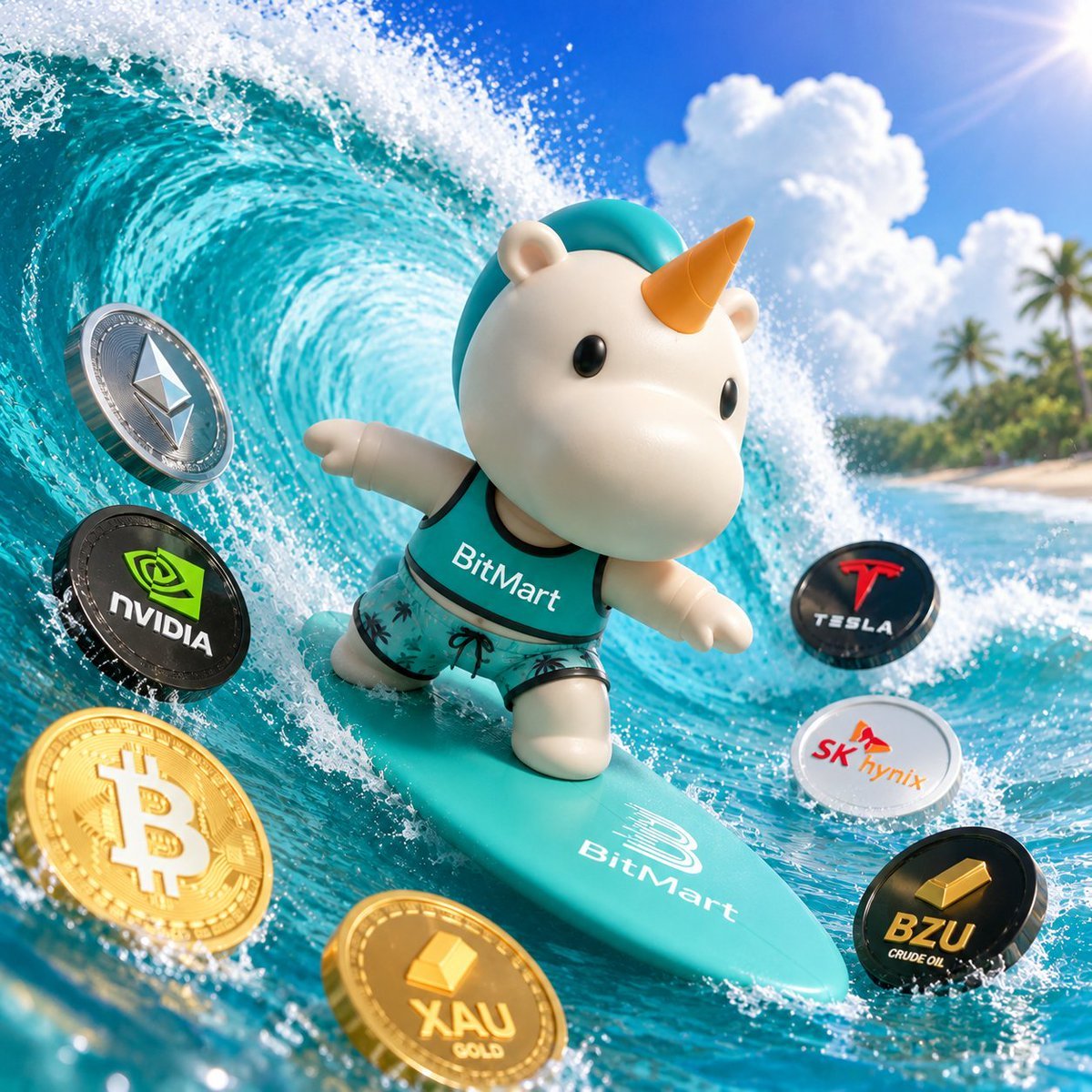 BitMartExchange's tweet photo. 🏄 Surf every market with Bitto.

From crypto to gold and U.S. stocks: everything you need, all on one platform. https://t.co/cp8geiUfW6