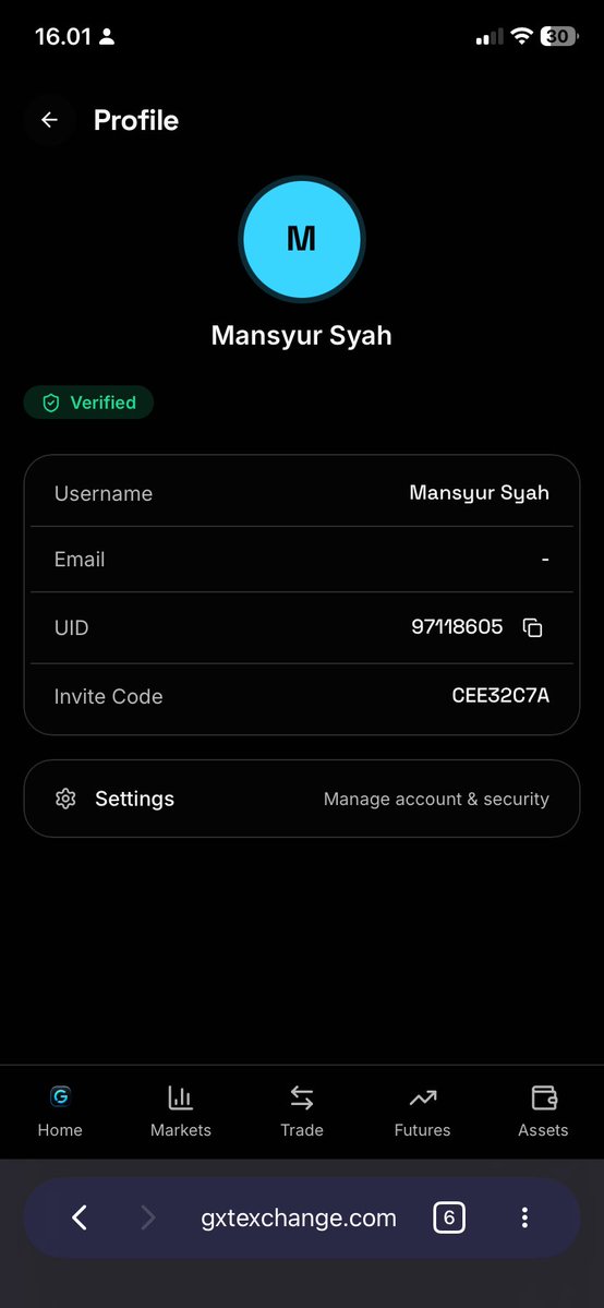 AlexMS85's tweet photo. @GXTExchange Semoga aku dapat giveaway ini @GXTExchange 
GXTExc UID : 97118605
Ayo dapatkan momen bullish 🚀🤙 https://t.co/i48wHNI8KM