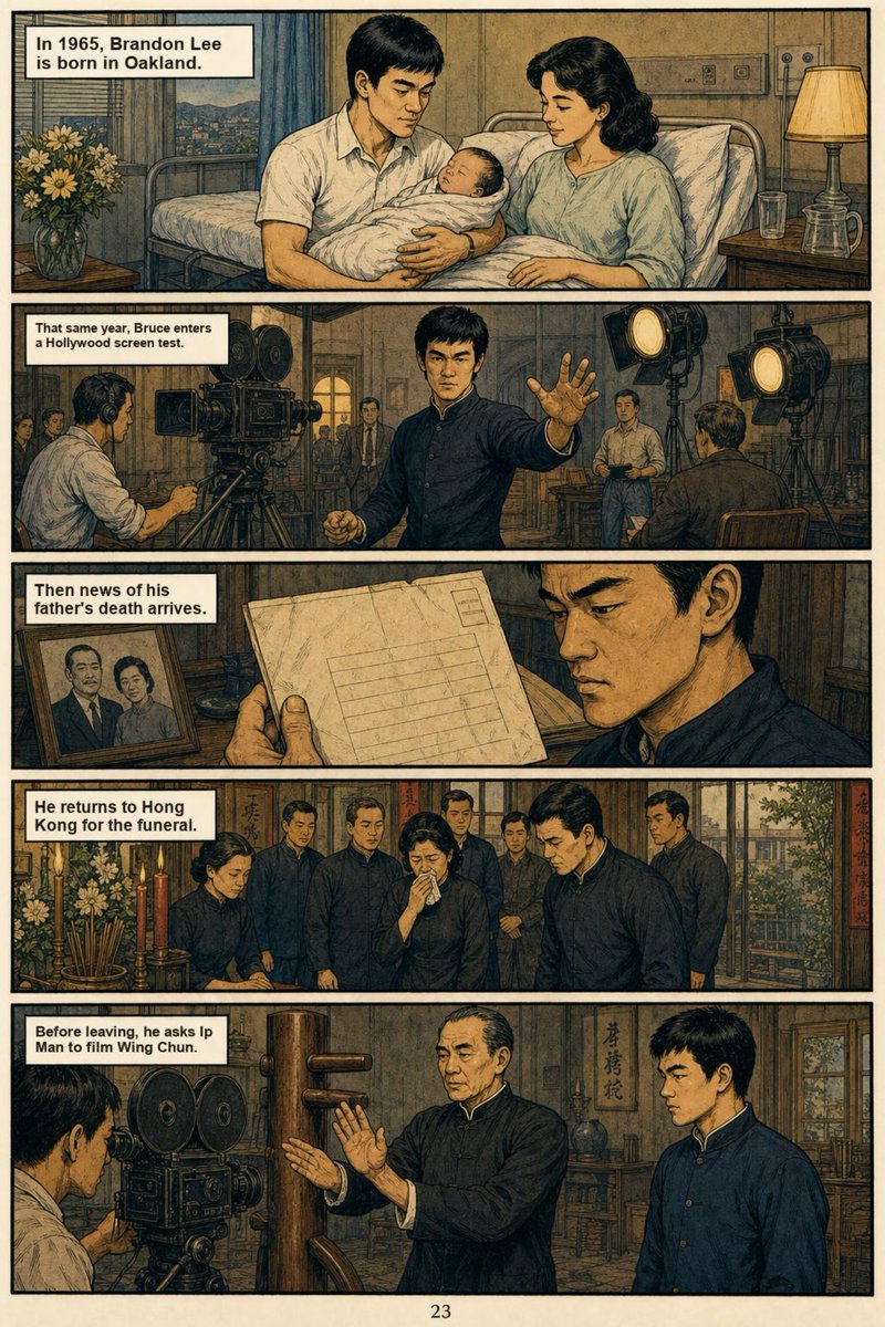 Kingsonglee's tweet photo. EP6:Bruce Lee was more than a martial arts icon. Before becoming a global legend, he was a child actor, a boxer, a cha-cha champion, a student of Wing Chun, and a dreamer who changed the world. 《李小龙画传》带你重新认识这个传奇的一生24 https://t.co/ZSsO2AYoGU