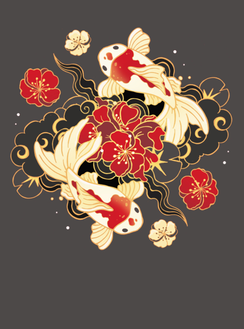 qwertee's tweet photo. "Koi Fish" for just 12hr more on https://t.co/PrRul7wbSk RePost for chance at FREE TEE! https://t.co/YAC5CqvXMO
