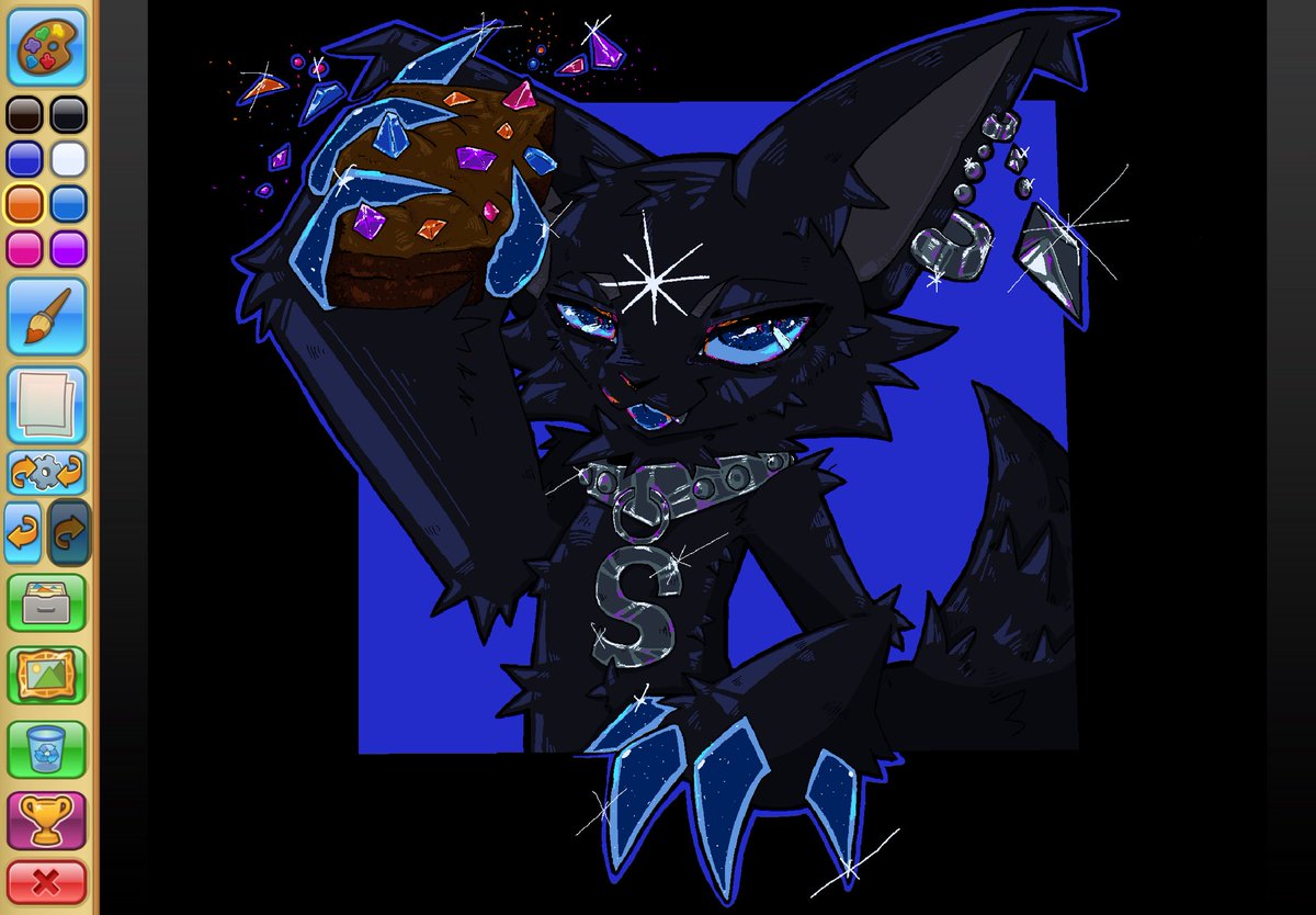 MoonLoveNom's tweet photo. More aj art??? Yes ofc #artpost #furryart #blackcat #animaljam #popart https://t.co/MZmVl8Sg0Y