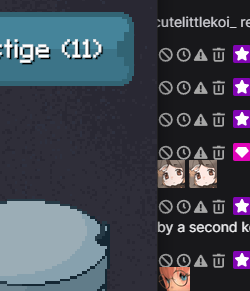 CuteLittleKoi's tweet photo. reminder of that time i accidentally banned a lovely fan from my chat because i was minmaxxing scritchy scratchy and the trash can was right next to the ban button on the chat teehee oops https://t.co/U3hyzirgBx