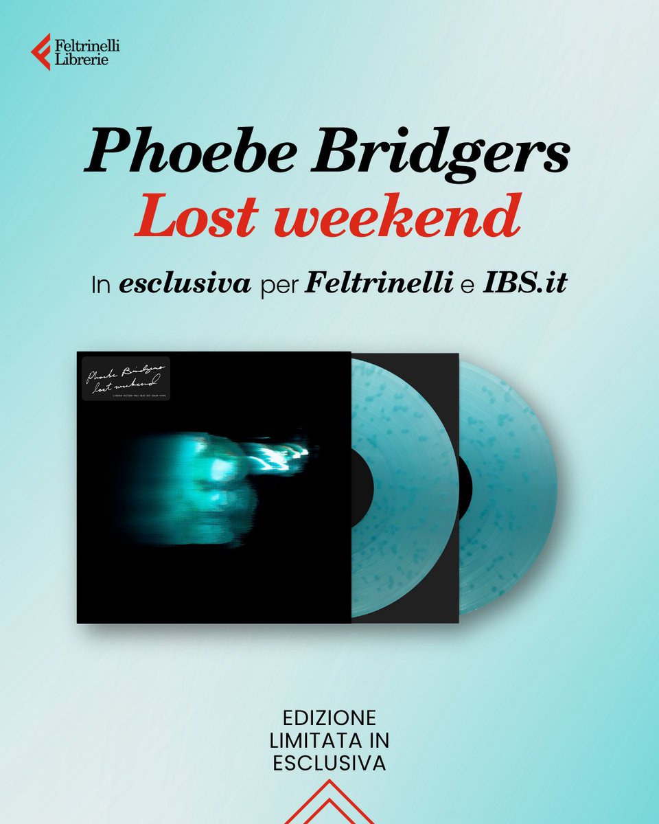 Feltrinelli_'s tweet photo. Phoebe Bridgers torna con "Lost Weekend" (Dead Oceans)  ✨
Preordina i 2 LP Coloured Pale Blue Dot, in uscita il 14 agosto, in esclusiva su Feltrinelli e https://t.co/s6OakAcWh6: https://t.co/qRI5K8DHYW https://t.co/0tlaqYczZv