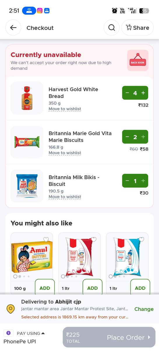 Vijaydaaa2's tweet photo. @letsblinkit @blinkitcares why u can't able to accept the order I'm from tamilnadu I need to order my brother and sister are there why u didnt accept the order pls kindly accept the order they can still protest for education and also @Wangchuk66 sir @TVKVijayHQ pls go and support https://t.co/0H19oZMiKJ