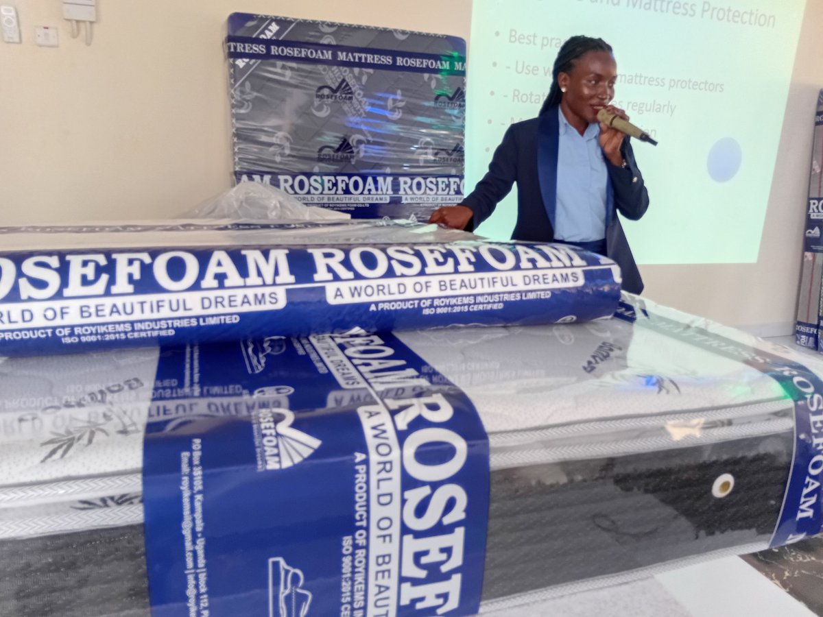 dokolopost's tweet photo. Rosefoam Mattresses has engaged hotel owners and managers in Lira City, showcasing its premium orthopedic, spring, memory foam and high-density mattresses as part of efforts to improve guest comfort and elevate hospitality standards.
#Rosefoam | #DokoloPostUpdates https://t.co/0oX7Pxq9qy