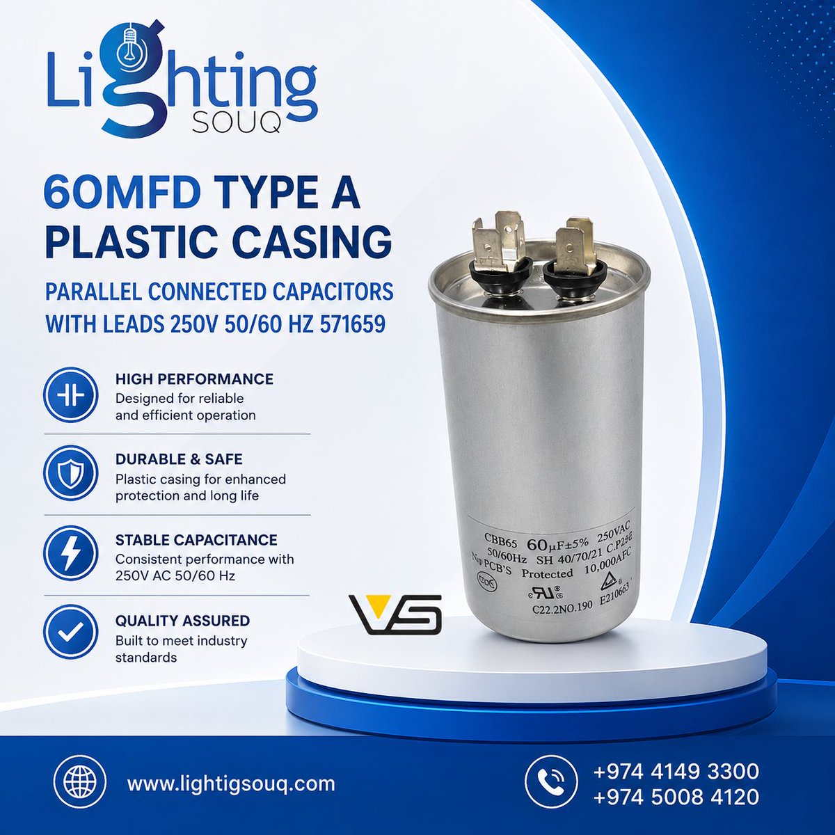 lightingsouq's tweet photo. ⚡ Power your systems with the 60MFD Type A Capacitor—reliable, durable, and built for consistent performance.
#LightingSouq #Capacitor #Electrical #HVAC #ReliablePerformance #Industrial #ElectricalComponents #Qatar https://t.co/h0Vs5Rcx0L