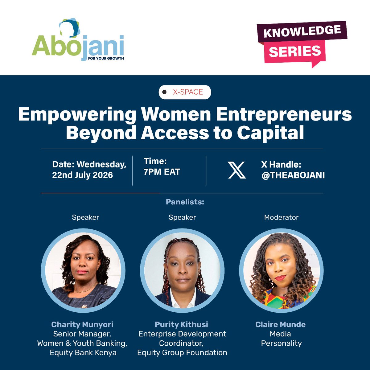 TheAbojani's tweet photo. Today's the day! 

Join us at 7:00 PM EAT for an insightful X Space as we explore what it really takes to empower entrepreneurs beyond funding. 

You can't miss out. https://t.co/gnE1QwsGm1