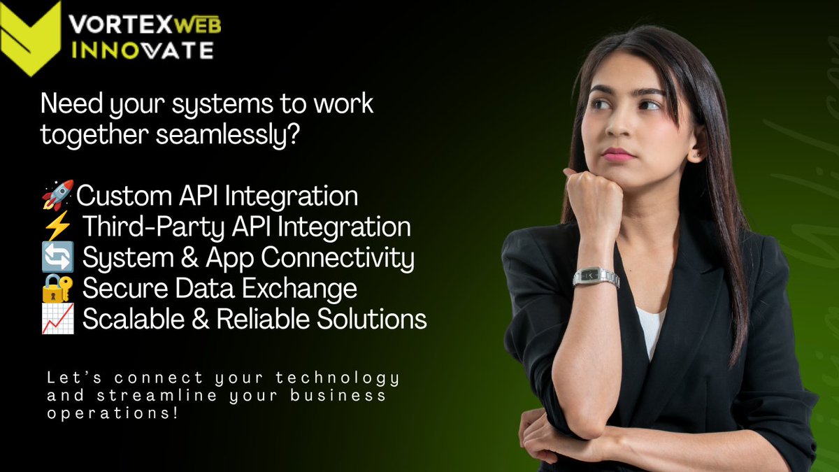LoraPort99460's tweet photo. VortexWebInnovate, helping businesses connect their websites, apps, software, and third-party platforms for smooth, automated data exchange.
Custom API Integration
Third-Party API Integration
System &amp; App Connectivity
Secure Data Exchange
Scalable &amp; Reliable Solutions
#api #Ai https://t.co/DZApFM1pIP