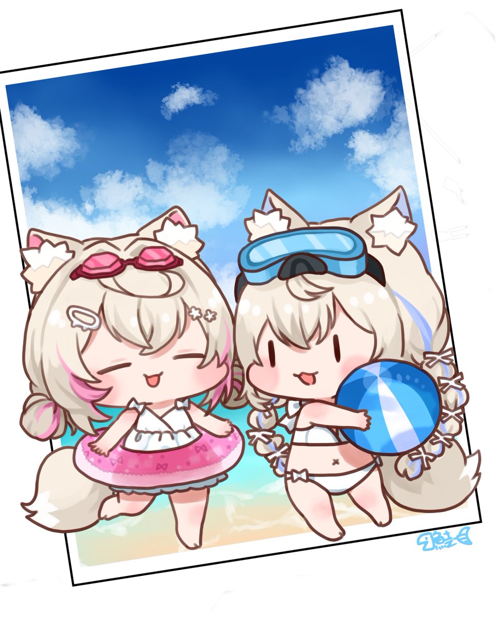 sakeno2nd's tweet photo. 海遊びフワモコちゃん

 #FWMCpix https://t.co/QujBtBfYy7