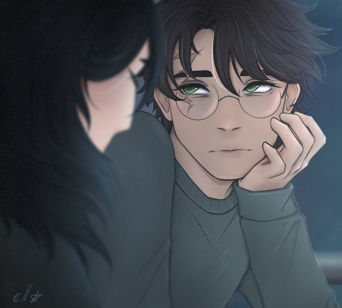 ellissmoon's tweet photo. (eye contact)

#hpss #snarry https://t.co/H4sJY5nvai