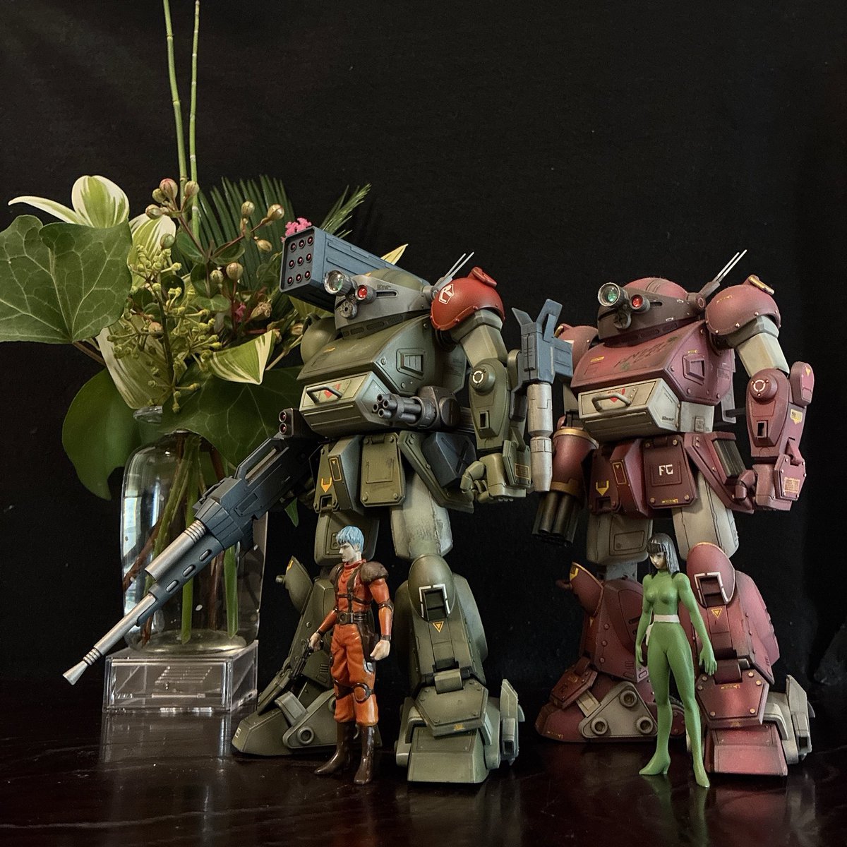 koujinjpw's tweet photo. 1/20 ATM-09-RSC 
スコープドッグ 
レッドショルダーカスタム 
バンダイ
過去作のブルーティッシュドッグと
並んで😁

#ボトムズ 
#スコープドッグ https://t.co/AxqfItp3xW