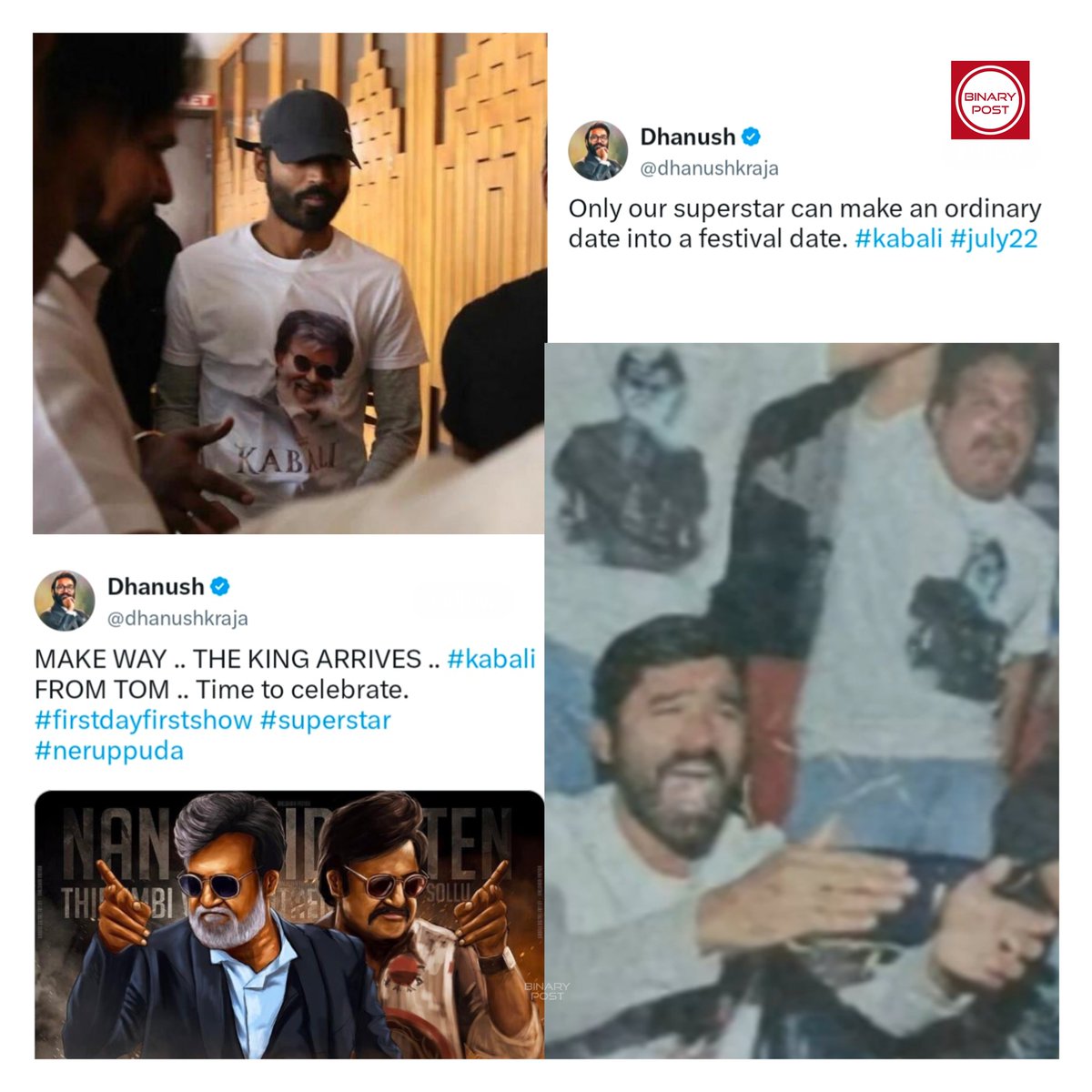 BinaryPost001's tweet photo. Kabali da 🔥🔥🔥
#10YearsOfIHKabali #Kabali #10YearsOfKabali #Thalaivar 🤘 #Superstar #Rajinikanth #Dhanush @rajinikanth #BinaryPost https://t.co/zsAMBDukCh