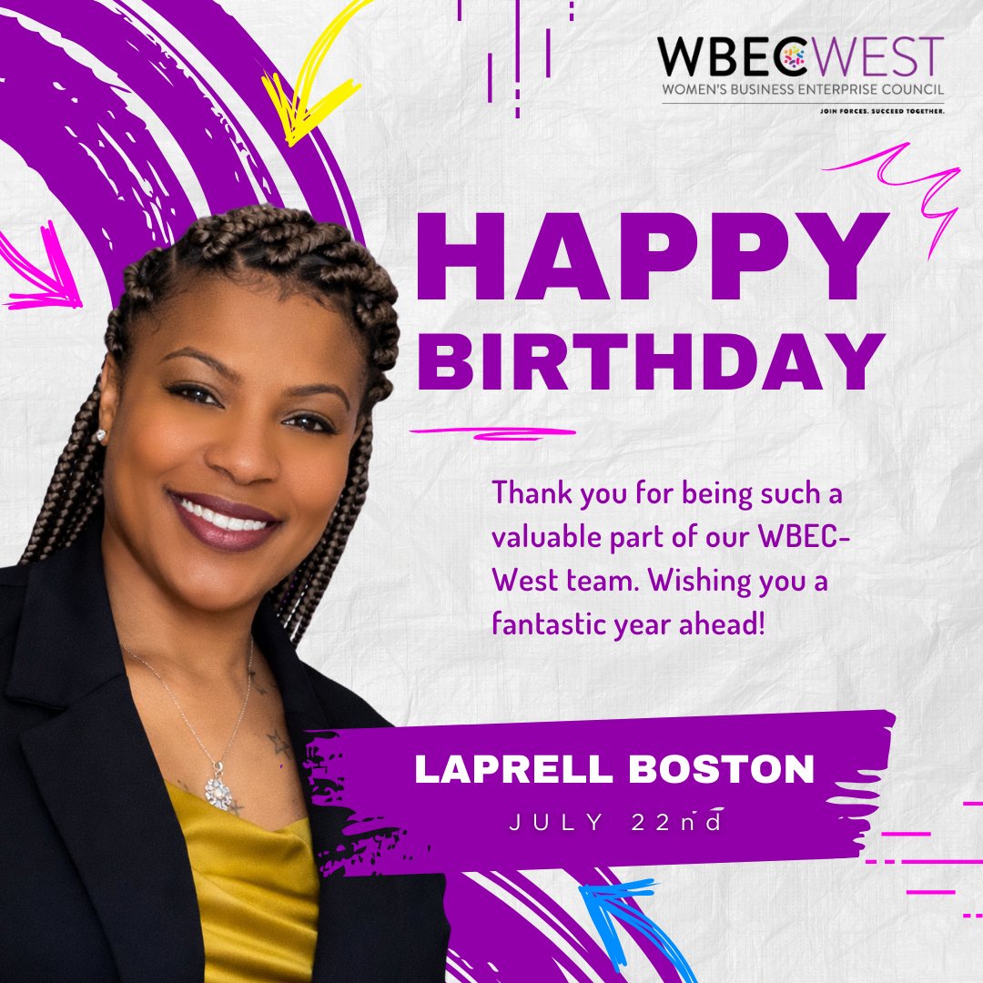 wbecwest's tweet photo. Happy Birthday LaPrell! https://t.co/Y4vOVh0kKW