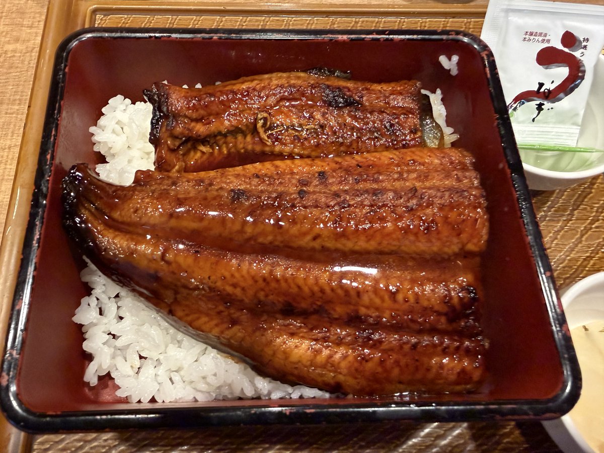 chebyoi's tweet photo. 久しぶりにガスト(すかいらーく��ループ)でうなぎダブル食べた。ジョナサンより安い。
ほうれん草のおひたし付けた。 https://t.co/FK4zcBlfUF
