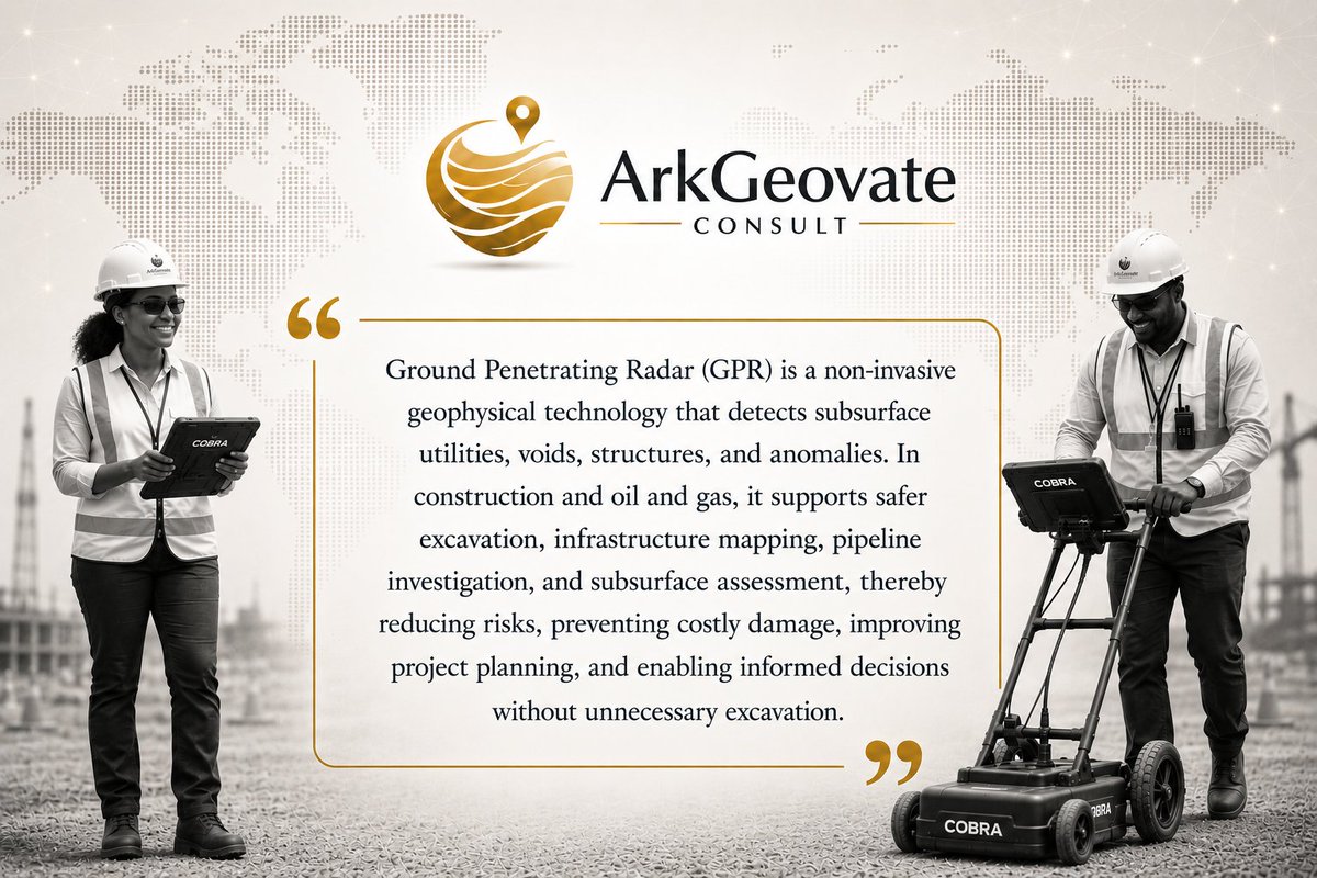ArkGeovate's tweet photo. Did you know?
Ground Penetrating Radar (GPR)

#surveying #mapping #geospatial #analysis #gis https://t.co/hSFdD5zkyK