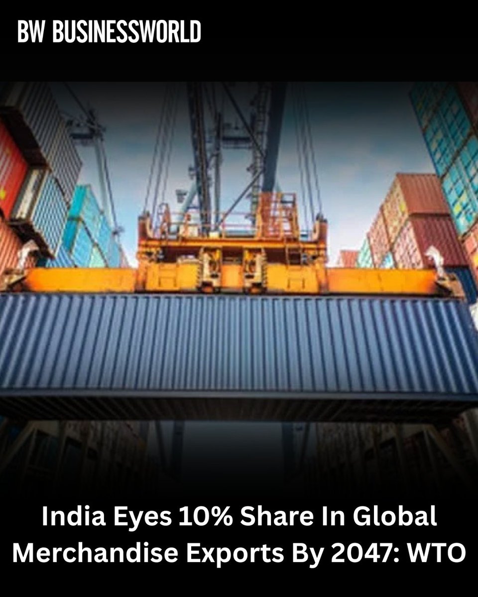 BWBusinessworld's tweet photo. WTO's latest Trade Policy Review highlights India's export ambitions, customs duty reforms and continued support for a development-centred multilateral trading system
Read more: https://t.co/hhasYvFTaR
@anuragbatrayo | @NFWarsia | Tanvie Ahuja
#IndiaExports #TradePolicyReview #RajeshAgrawal #MerchandiseExports #GlobalTrade #CustomsDuty #ExportPromotion #CommerceMinistry