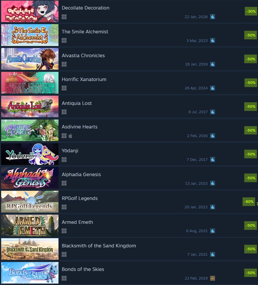 KEMCOGLOBAL's tweet photo. 🎮 This week on Steam, dive into epic KEMCO adventures, classic JRPGs, golf action, and simulation favorites! ⚔️⛳

💥 Save up to 60% OFF and discover your next adventure before the deals are gone!

🛒https://t.co/KENmrEDCYW https://t.co/UcggsBELg1